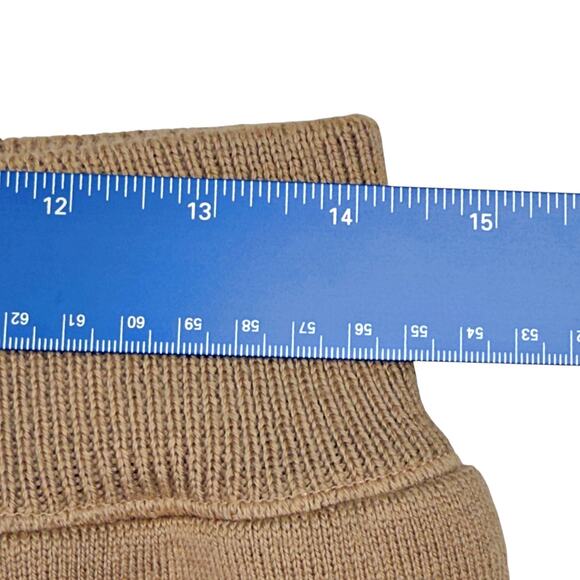 Sonia by Sonia Rykiel Merino Wool Pencil Skirt Camel Brown Split Back LRG Career - Picture 6 of 7